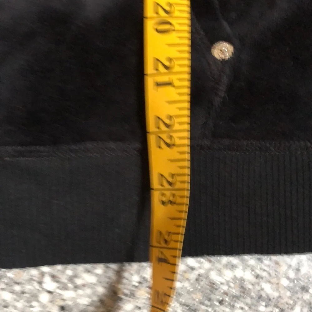 Micheal Kors size LG -XL black velour jacket & pull on pants track suit 2 piece
